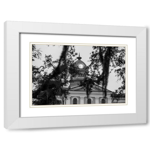Courthouse Morning 3 White Modern Wood Framed Art Print with Double Matting by Malone, Will