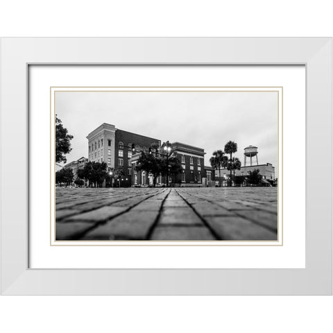 Downtown Thomasville White Modern Wood Framed Art Print with Double Matting by Malone, Will