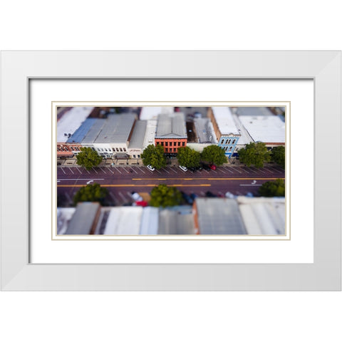 Downtown Thomasville Mini 2 White Modern Wood Framed Art Print with Double Matting by Malone, Will