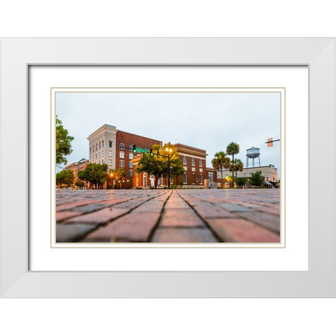 Downtown Tville Color White Modern Wood Framed Art Print with Double Matting by Malone, Will