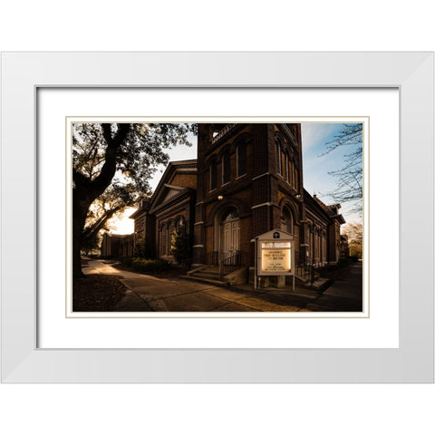 First Presbyterian White Modern Wood Framed Art Print with Double Matting by Malone, Will