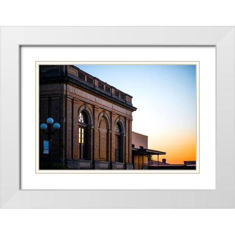 Golden Sky White Modern Wood Framed Art Print with Double Matting by Malone, Will