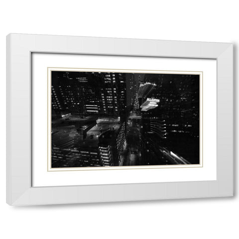 Gotham BW White Modern Wood Framed Art Print with Double Matting by Malone, Will