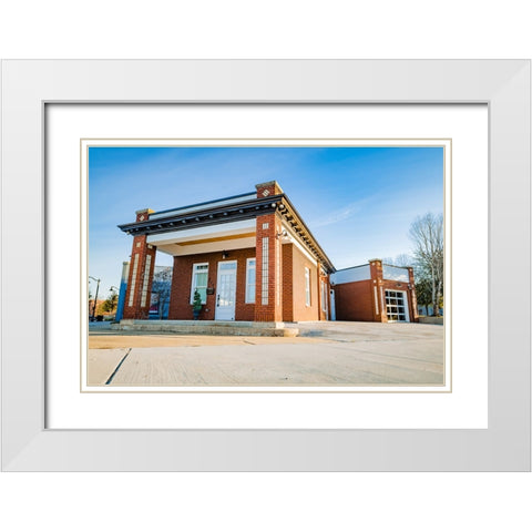 Gulf Oil 3 Watermark White Modern Wood Framed Art Print with Double Matting by Malone, Will