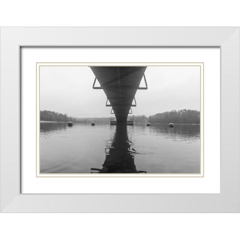 Hartwell Fog 1 White Modern Wood Framed Art Print with Double Matting by Malone, Will