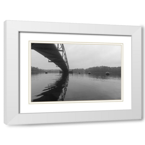 Hartwell Fog 3 White Modern Wood Framed Art Print with Double Matting by Malone, Will
