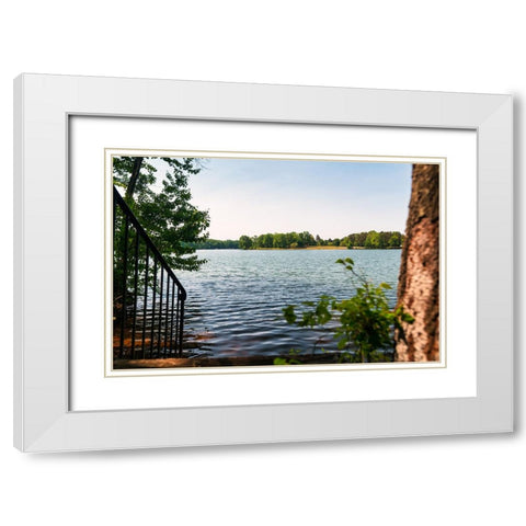 Hartwell Horizon White Modern Wood Framed Art Print with Double Matting by Malone, Will
