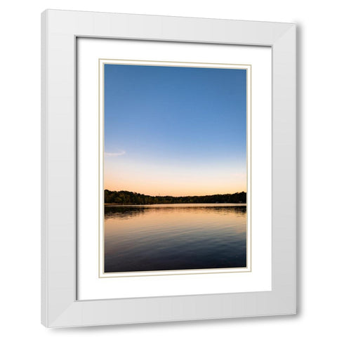 Hartwell Sunset White Modern Wood Framed Art Print with Double Matting by Malone, Will