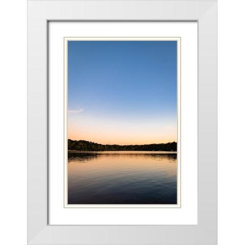 Hartwell Sunset White Modern Wood Framed Art Print with Double Matting by Malone, Will