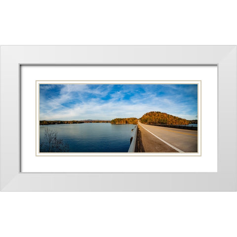 Hwy 11 Pano White Modern Wood Framed Art Print with Double Matting by Malone, Will