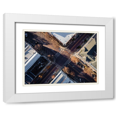 Intersection Above White Modern Wood Framed Art Print with Double Matting by Malone, Will