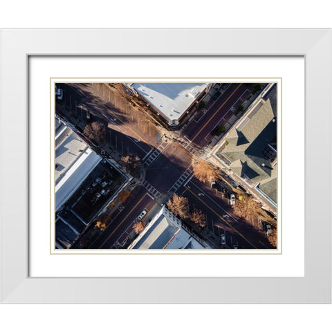Intersection Above White Modern Wood Framed Art Print with Double Matting by Malone, Will
