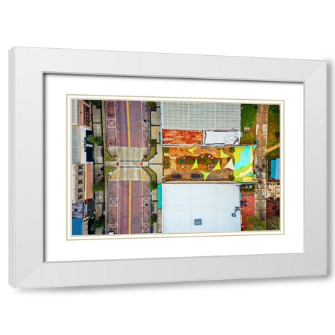 Jackson St White Modern Wood Framed Art Print with Double Matting by Malone, Will