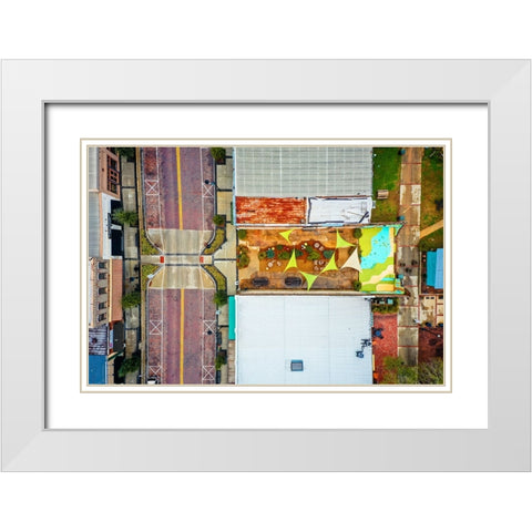Jackson St White Modern Wood Framed Art Print with Double Matting by Malone, Will