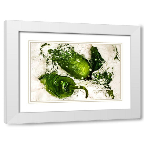 JalapeÃ±o Dance 2 White Modern Wood Framed Art Print with Double Matting by Malone, Will