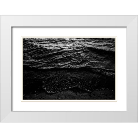 Lake Waves 2 White Modern Wood Framed Art Print with Double Matting by Malone, Will