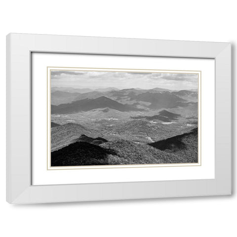 Monochrome Mountains White Modern Wood Framed Art Print with Double Matting by Malone, Will