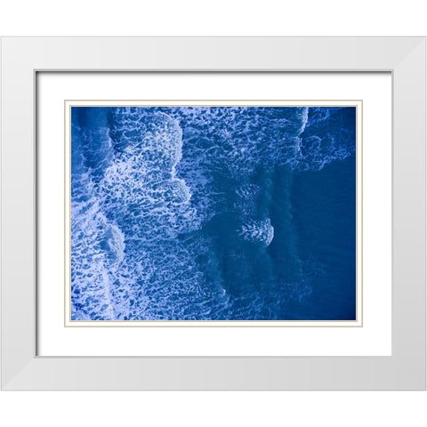 Morning Waves Blue 2 White Modern Wood Framed Art Print with Double Matting by Malone, Will
