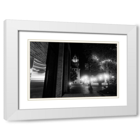 Nightwalk White Modern Wood Framed Art Print with Double Matting by Malone, Will