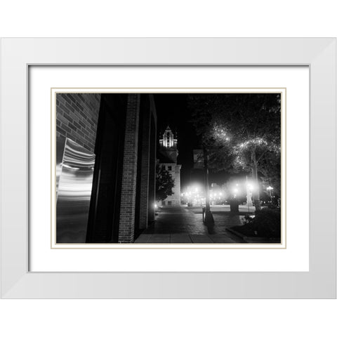 Nightwalk White Modern Wood Framed Art Print with Double Matting by Malone, Will