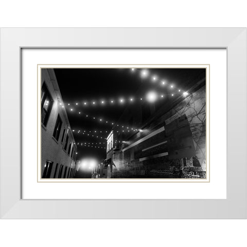 Nightwalk 2 White Modern Wood Framed Art Print with Double Matting by Malone, Will