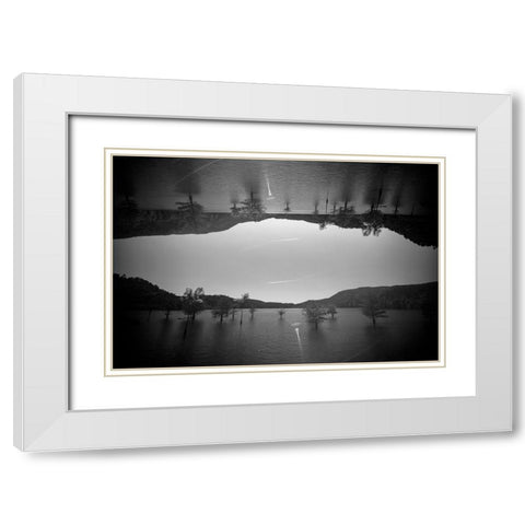 Ocoee 1 White Modern Wood Framed Art Print with Double Matting by Malone, Will