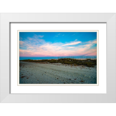 Over the Fence White Modern Wood Framed Art Print with Double Matting by Malone, Will