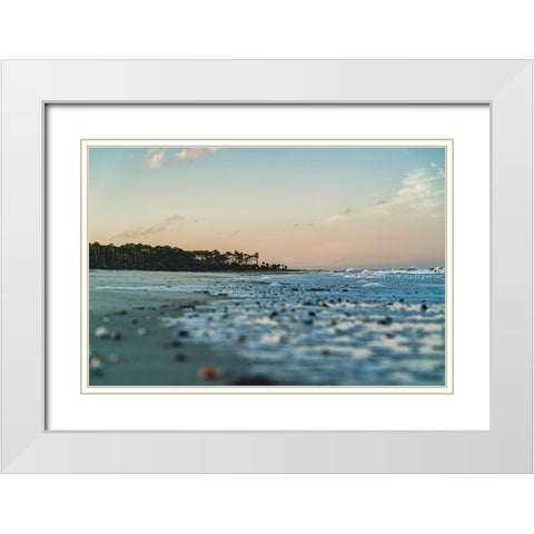 Palms at the End White Modern Wood Framed Art Print with Double Matting by Malone, Will