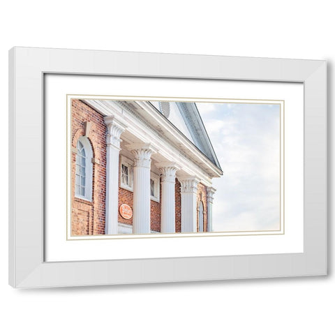 Pelzer Columns 2 White Modern Wood Framed Art Print with Double Matting by Malone, Will
