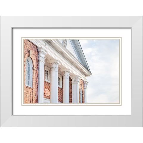 Pelzer Columns 2 White Modern Wood Framed Art Print with Double Matting by Malone, Will