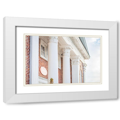 Pelzer Columns 3 White Modern Wood Framed Art Print with Double Matting by Malone, Will