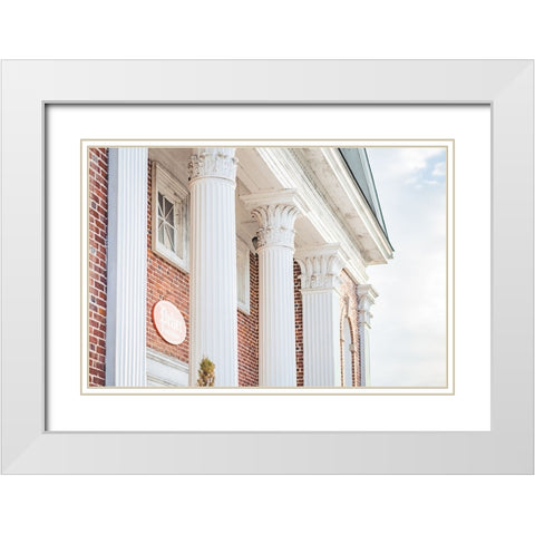 Pelzer Columns 3 White Modern Wood Framed Art Print with Double Matting by Malone, Will
