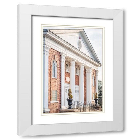 Pelzer Columns 4 White Modern Wood Framed Art Print with Double Matting by Malone, Will