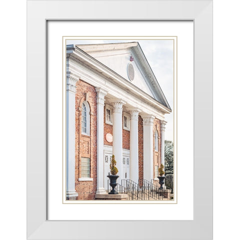 Pelzer Columns 4 White Modern Wood Framed Art Print with Double Matting by Malone, Will