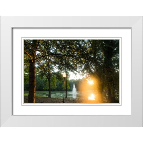 Presbyterian Pond 2 White Modern Wood Framed Art Print with Double Matting by Malone, Will