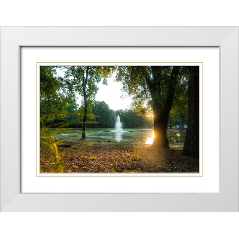 Presbyterian Pond 3 White Modern Wood Framed Art Print with Double Matting by Malone, Will