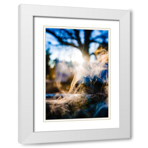 Rainbow White Modern Wood Framed Art Print with Double Matting by Malone, Will