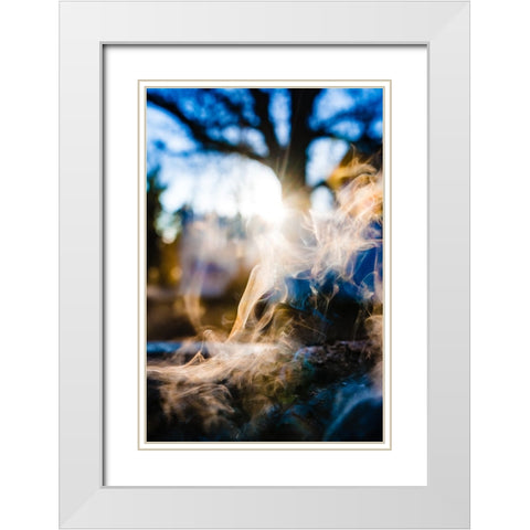 Rainbow White Modern Wood Framed Art Print with Double Matting by Malone, Will