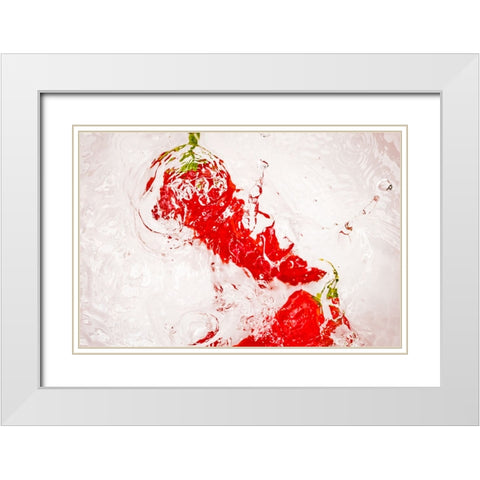 Red Hot 7 White Modern Wood Framed Art Print with Double Matting by Malone, Will