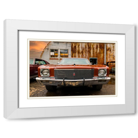 Rust White Modern Wood Framed Art Print with Double Matting by Malone, Will