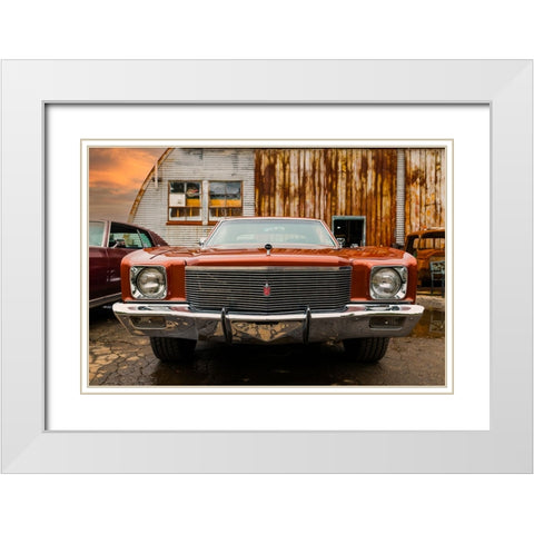 Rust White Modern Wood Framed Art Print with Double Matting by Malone, Will
