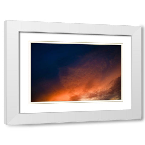 Saharan Sunset White Modern Wood Framed Art Print with Double Matting by Malone, Will