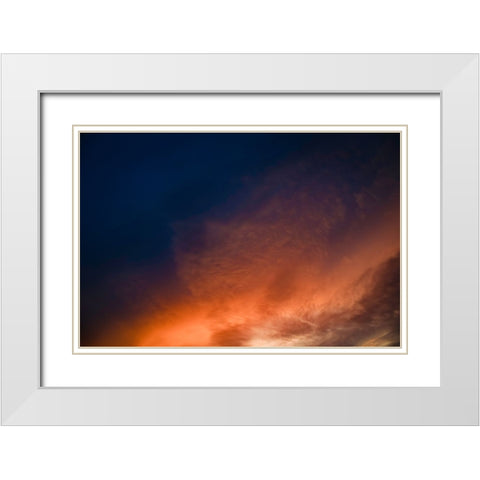 Saharan Sunset White Modern Wood Framed Art Print with Double Matting by Malone, Will