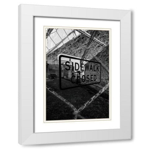 Sidewalk Closed 2 White Modern Wood Framed Art Print with Double Matting by Malone, Will
