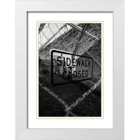 Sidewalk Closed 2 White Modern Wood Framed Art Print with Double Matting by Malone, Will