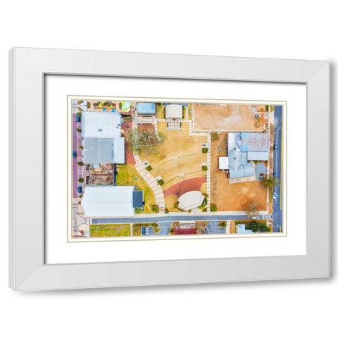 The Amphitheater White Modern Wood Framed Art Print with Double Matting by Malone, Will