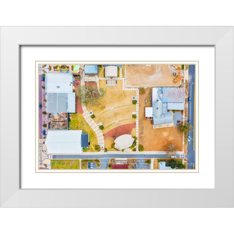 The Amphitheater White Modern Wood Framed Art Print with Double Matting by Malone, Will