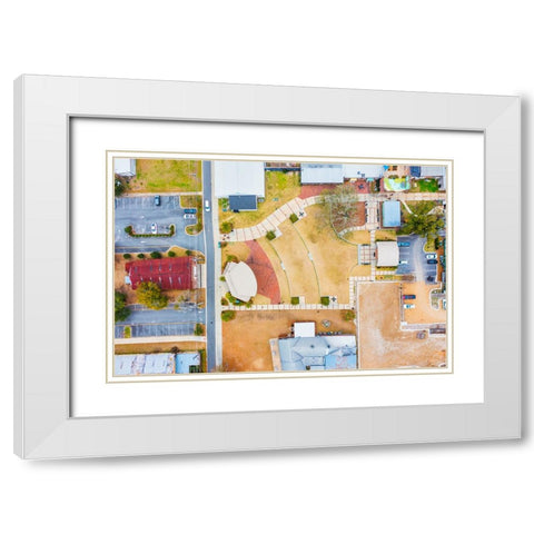 The Amphitheater 2 White Modern Wood Framed Art Print with Double Matting by Malone, Will