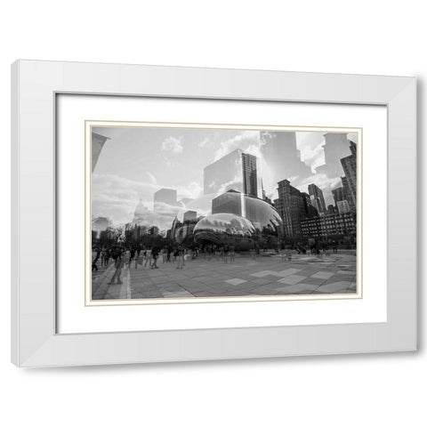 The Bean BW White Modern Wood Framed Art Print with Double Matting by Malone, Will