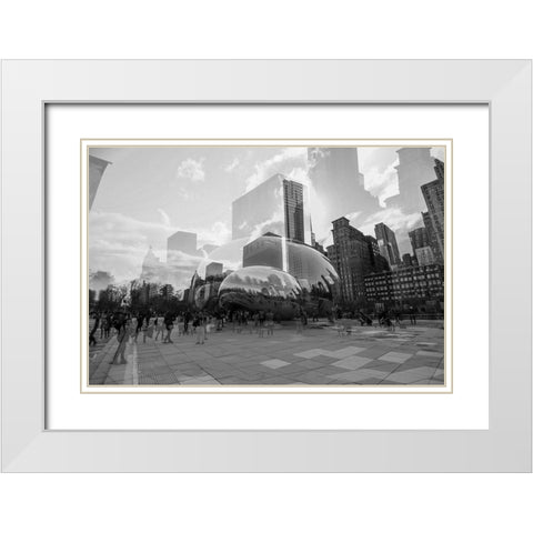 The Bean BW White Modern Wood Framed Art Print with Double Matting by Malone, Will